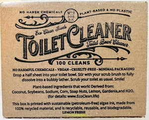 Eco Clean Toilet Bowl Cleaner Sheets-Lemon Fresh