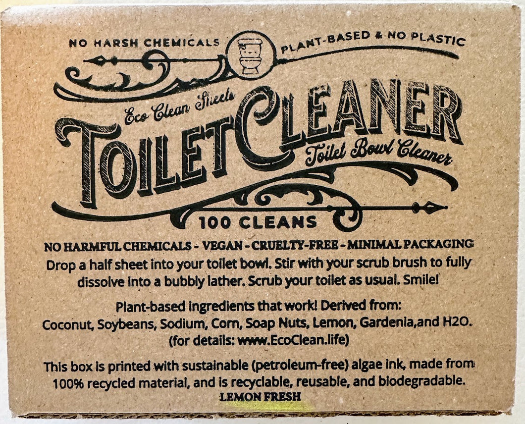 Eco Clean Toilet Bowl Cleaner Sheets-Lemon Fresh