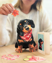 Load image into Gallery viewer, Dachshund Pop-Up Paper Card
