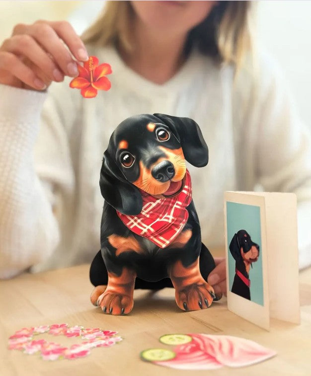 Dachshund Pop-Up Paper Card