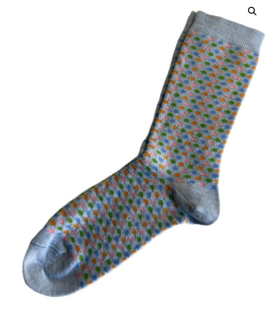Tey Art Alpaca Socks-Dots-Blue