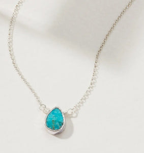 Delicate Gemstone Necklace-Turquois