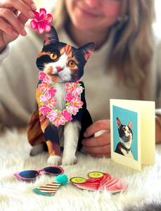Calico Cat Pop-Up Paper Card