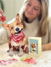 Load image into Gallery viewer, Corgi Pop-Up Paper Card
