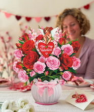 Load image into Gallery viewer, Cupid&#39;s Valentine Pop-Up Paper Flowers
