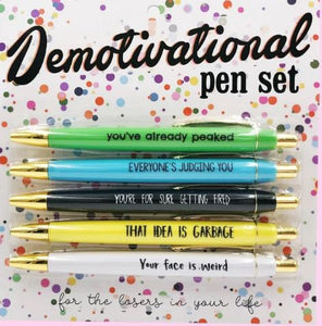 Demotivational Pen Set