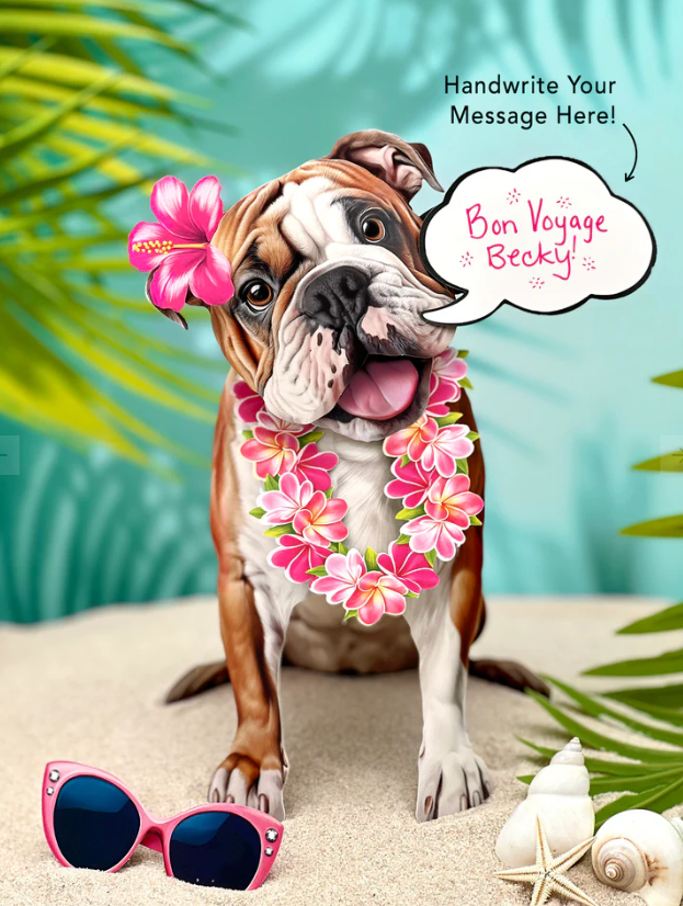 English Bulldog Pop-Up Paper Card