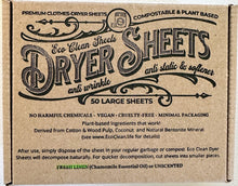Load image into Gallery viewer, Eco Clean Dryer Sheets-Fresh Linen
