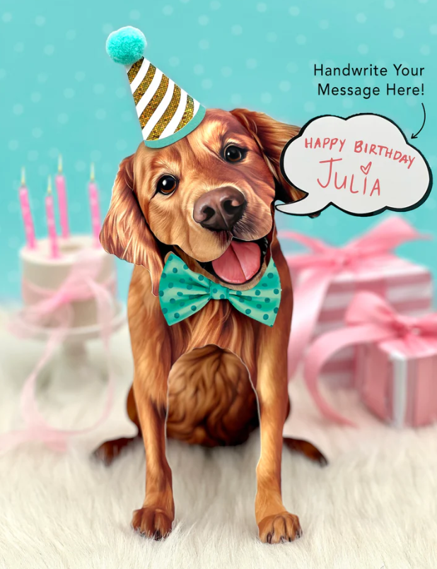 Golden Retriever Pop-Up Paper Card