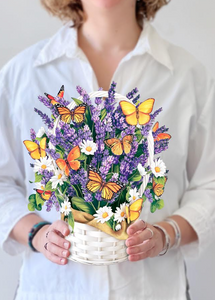 Fresh Cut Paper Flowers-Lavender & Butterflies