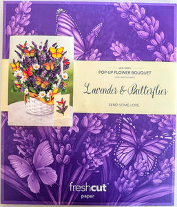 Fresh Cut Paper Flowers-Lavender & Butterflies