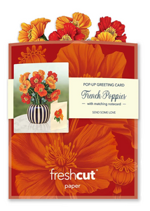 French Poppies Mini Pop-Up Paper Flowers