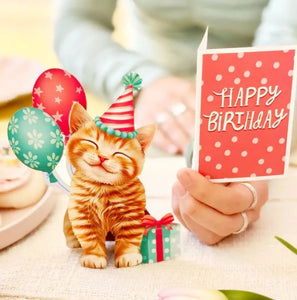 Birthday Kitten Mini Pop-Up Greeting Card