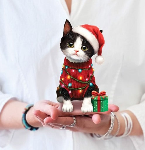 Christmas Kitten Pop-Up Greeting Card