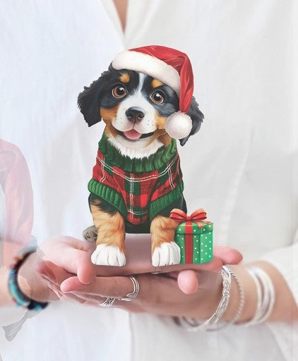 Christmas Puppy Pop-Up Greeting Card