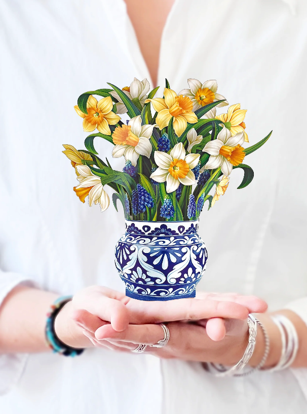 English Daffodils Mini Pop-Up Paper Flowers