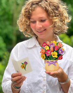 Fresh Cut Paper Flowers-Mini Festive Tulips