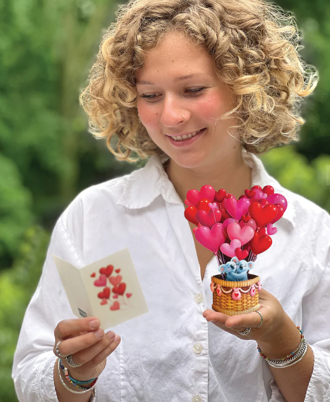 Heart Balloons Mini Pop-Up Paper Flowers