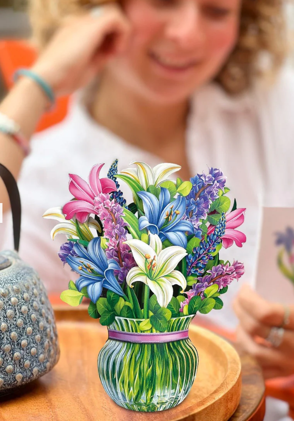 Fresh Cut Paper Flowers-Mini Lilies & Lupines