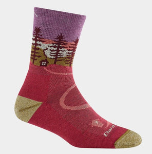Darn Tough Northwoods Micro Crew-Cranberry (M)