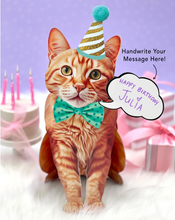 Load image into Gallery viewer, Orange Tabby Pop-Up Paper Card
