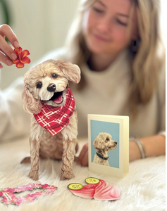 Poodle Pop-Up Paper Card