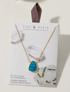 Earth, Wind and Fire Gemstone Necklace-Turquoise