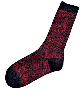 Tey Art Alpaca Socks-Twist Red/Black (L)