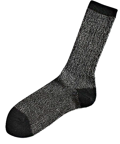 Tey Art Alpaca Socks-Twist Charcoal (M)