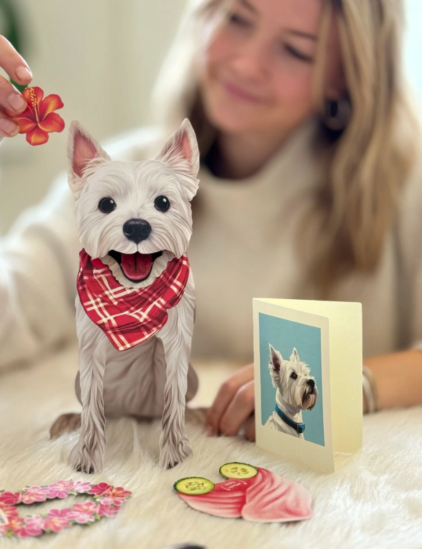 Westie Pop-Up Paper Card