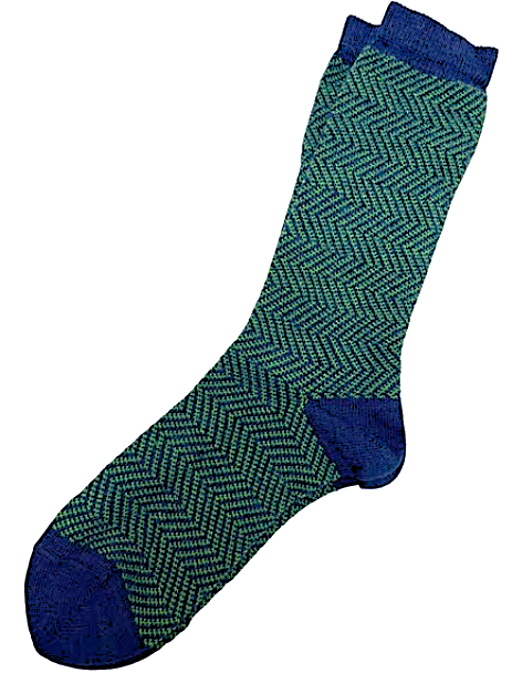 Tey Art Alpaca Socks-Zoey Stripe Blue (M)