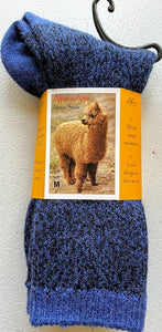 Tey Art Alpaca Socks-Twist Blue (M)