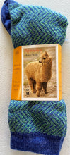 Load image into Gallery viewer, Tey Art Alpaca Socks-Zoey Stripe Blue (M)
