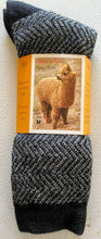 Load image into Gallery viewer, Tey Art Alpaca Socks-Zoey Stripe Black (M)
