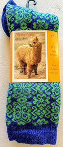 Tey Art Alpaca Socks-Corazon Blue (M)