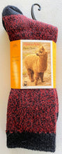 Load image into Gallery viewer, Tey Art Alpaca Socks-Twist Red/Black (M)
