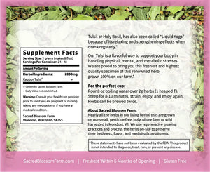 Sacred Blossom Farm Tulsi Herbal Tea